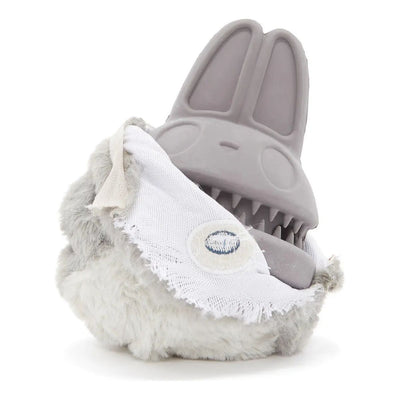 BARK Hare Raiser Rabbit Rubber Super Chewer Dog Toy Grey Medium/Large BARK