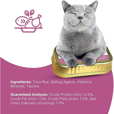 Snappy Tom Ultimates Fresh Tuna with Fish Roe and Chicken Breast Canned Cat Food 12/3oz Snappy Tom